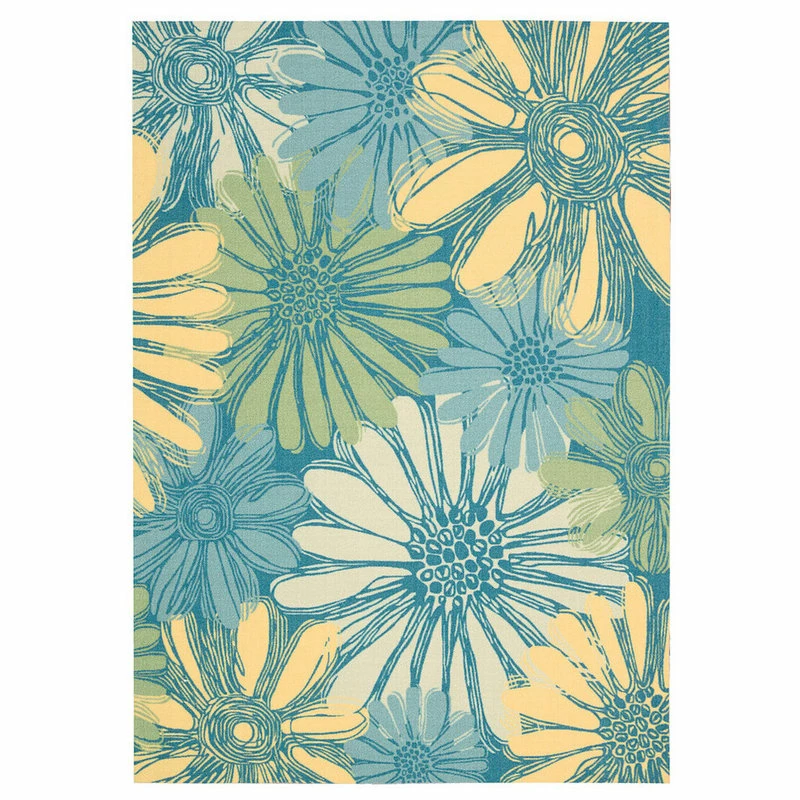 Brand new 😉 Nourison Home & Garden Botanical Blue 7'9" X 10'10" Indoor Outdoor Area Rug 🔔 2 Brand new 😉 Nourison Home & Garden Botanical Blue 7'9" X 10'10" Indoor Outdoor Area Rug 🔔 - Image 2
