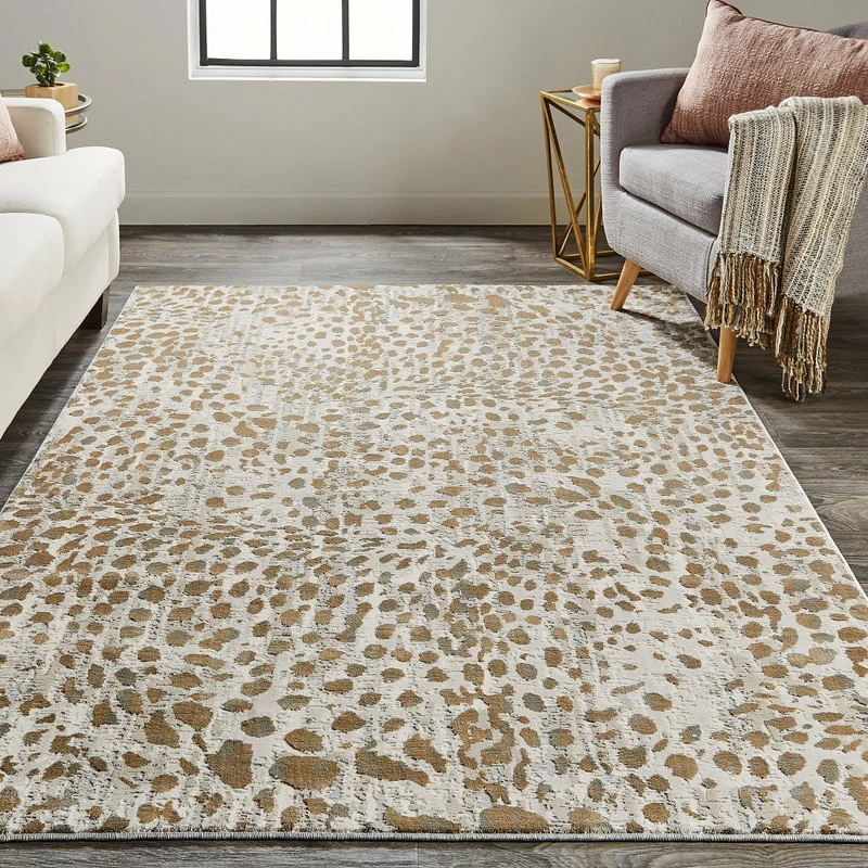 Promo ✨ Feizy Rugs Weave & Wander Vanhorn Metallic Animal Print Rug, Beige, 2'10"x7'10" 👍 7 Promo ✨ Feizy Rugs Weave & Wander Vanhorn Metallic Animal Print Rug, Beige, 2'10"x7'10" 👍 - Image 7