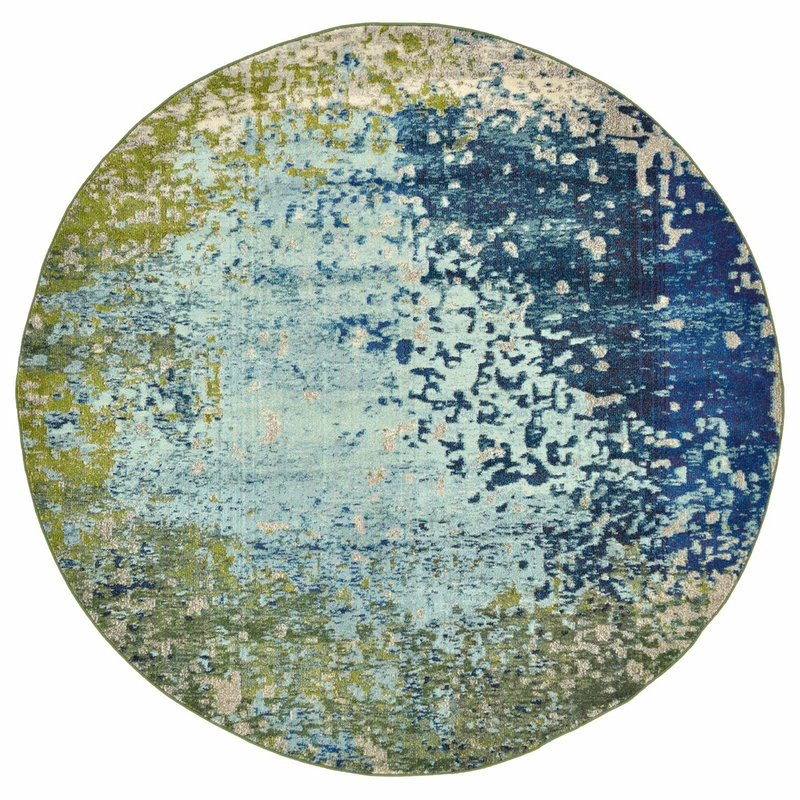 Wholesale ❤️ Unique Loom Blue Estrella Vella 8' 0 X 8' 0 Round Rug ⭐ 2 Wholesale ❤️ Unique Loom Blue Estrella Vella 8' 0 X 8' 0 Round Rug ⭐ - Image 2