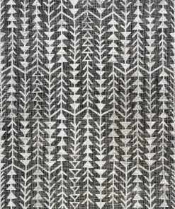 Best Pirce 💯 JONATHAN Y Tokay Bohemian Geometric Indoor/Outdoor Area Rug, Black/Ivory, 8'x10' ⭐