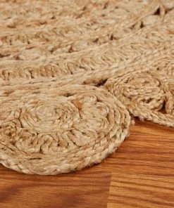 Promo 👏 Area Rugs Sunshine Organic Jute Braided Area Rug, 4' Round ⭐ -Cheap Rugs Store e38133a90fb436ba 9109 w800 h800 b0 p0