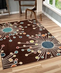 Cheapest 🥰 Orian Rugs Orian Veranda Indoor/Outdoor Retro Fit Area Rug, Brown, 3'10"x5'5" ✔️