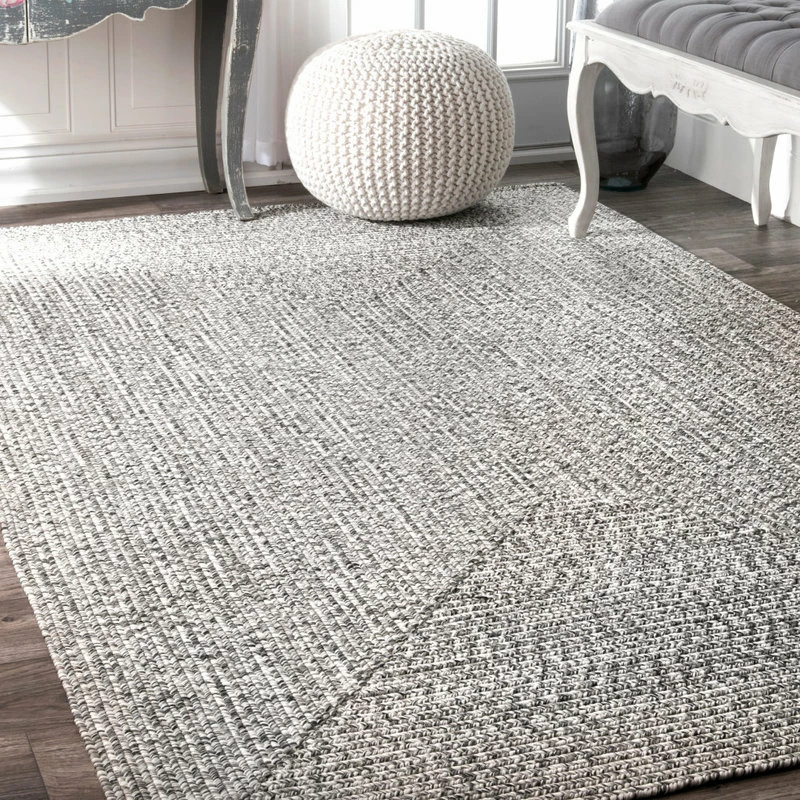 Discount 🎉 NuLOOM Braided Lefebvre Indoor/Outdoor Area Rug, Salt And Pepper, 3'x5' 😍 12 Discount 🎉 NuLOOM Braided Lefebvre Indoor/Outdoor Area Rug, Salt And Pepper, 3'x5' 😍 - Image 12