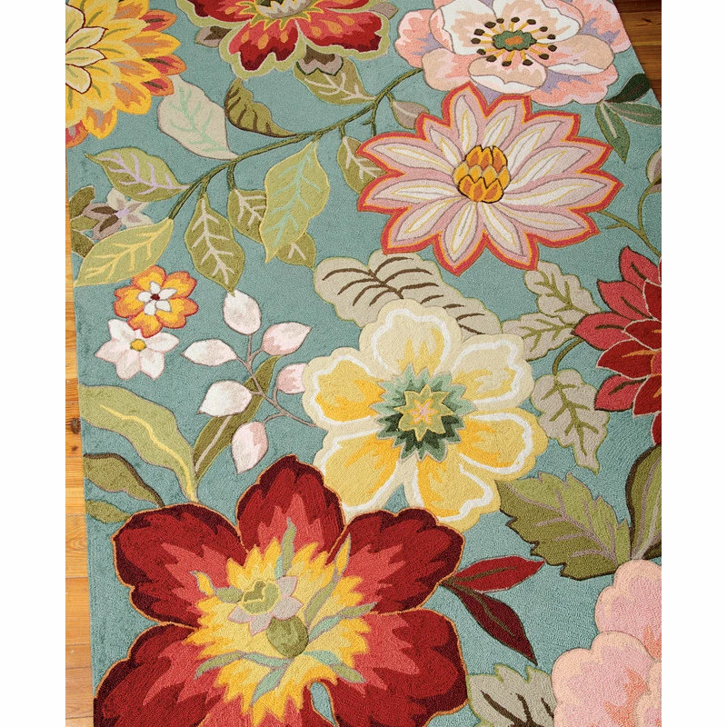 Outlet 🎉 Nourison Fantasy Area Rug, Aqua, 8'x10'6" 🥰 4 Outlet 🎉 Nourison Fantasy Area Rug, Aqua, 8'x10'6" 🥰 - Image 4