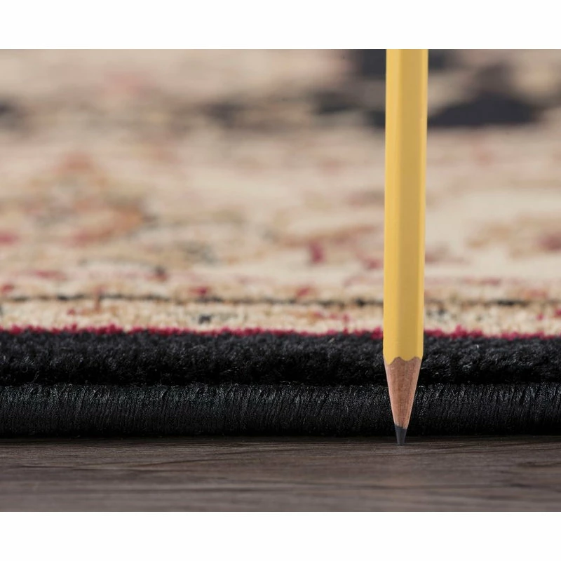 Cheapest ✨ Tayse Rugs Gabrielle Transitional Border Black Runner Rug, 2'x10' 💯 3 Cheapest ✨ Tayse Rugs Gabrielle Transitional Border Black Runner Rug, 2'x10' 💯 - Image 3