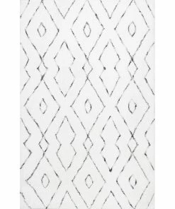 New 🎉 NuLOOM Hand Tufted Beaulah Shag Contemporary Area Rug, White, 6'x9' 🛒 -Cheap Rugs Store e8d12fde0a567d02 5275 w800 h800 b1 p0