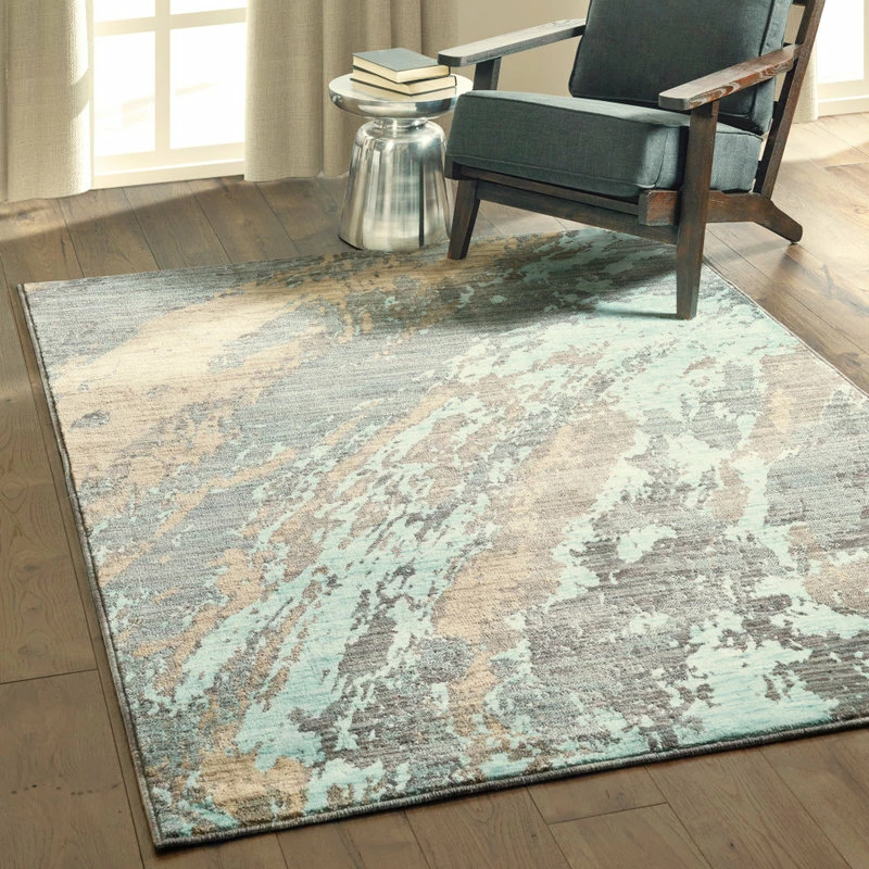 Discount ❤️ Newcastle Home Casa Marble Rug, Blue And Gray, 7'10"x10'10" 😀 10 Discount ❤️ Newcastle Home Casa Marble Rug, Blue And Gray, 7'10"x10'10" 😀 - Image 10