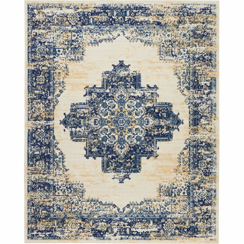 Outlet 😍 Nourison Grafix Area Rug, White, 7'10"x9'10" 👍 2 Outlet 😍 Nourison Grafix Area Rug, White, 7'10"x9'10" 👍 - Image 2