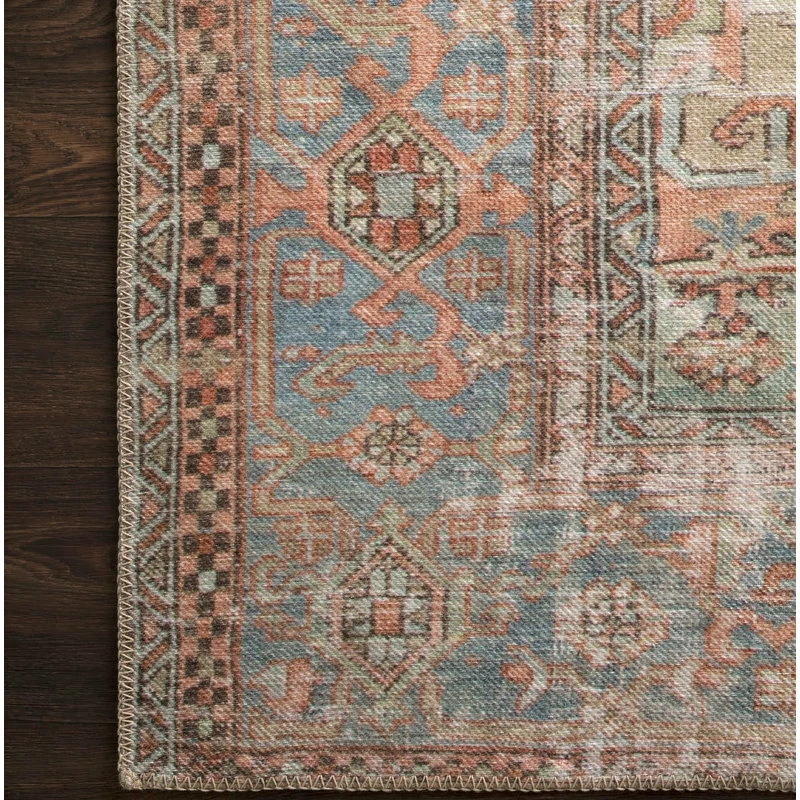 Promo ✔️ Loloi Rugs Terracotta, Sky Printed Polyester Loren Area Rug By Loloi, 2'3"x3'9" 🥰 7 Promo ✔️ Loloi Rugs Terracotta, Sky Printed Polyester Loren Area Rug By Loloi, 2'3"x3'9" 🥰 - Image 7