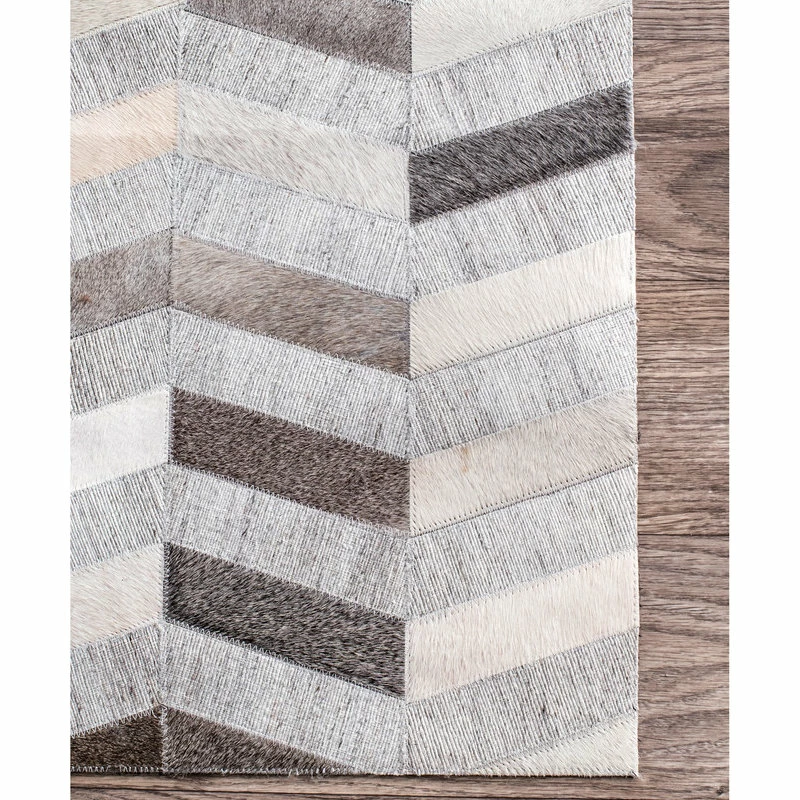 Coupon ✨ NuLOOM Handmade Leather Cowhide Mitch Area Rug, Silver, 8'x10' ❤️ 5 Coupon ✨ NuLOOM Handmade Leather Cowhide Mitch Area Rug, Silver, 8'x10' ❤️ - Image 5