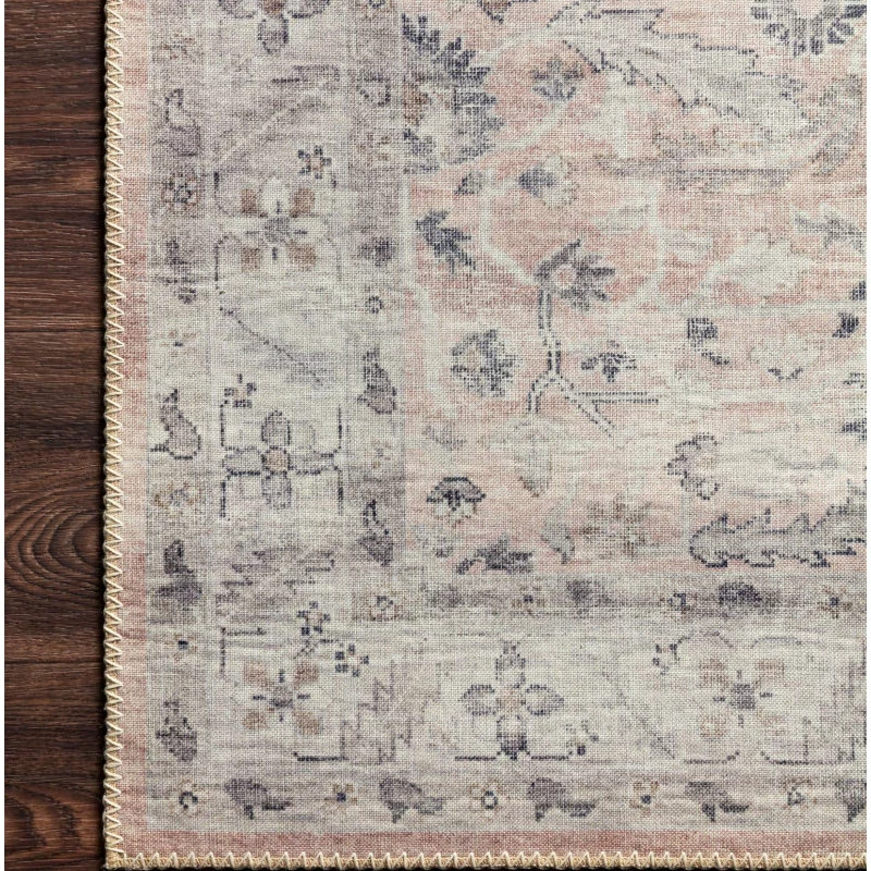 Best Sale ❤️ Loloi Rugs Loloi II Printed Hathaway Blush Ivory Area Rug, 7'6"x9'6" ⭐ 4 Best Sale ❤️ Loloi Rugs Loloi II Printed Hathaway Blush Ivory Area Rug, 7'6"x9'6" ⭐ - Image 4
