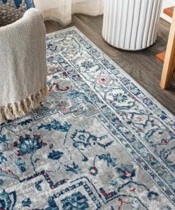 Best deal 🌟 JONATHAN Y Modern Persian Vintage Medallion Light Grey/Blue 8' X 10' Area Rug ❤️ -Cheap Rugs Store ec8166800376adb6 2387 w800 h800 b0 p0