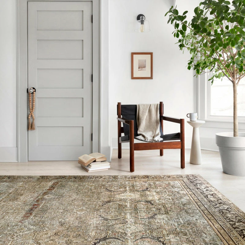 Hot Sale 🔥 Loloi Rugs Olive Charcoal Layla Printed Area Rug By Loloi II, 2'-6"x7'-6" 🔔 6 Hot Sale 🔥 Loloi Rugs Olive Charcoal Layla Printed Area Rug By Loloi II, 2'-6"x7'-6" 🔔 - Image 6