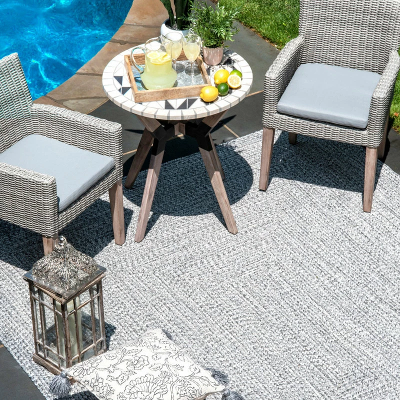 Discount 🎉 NuLOOM Braided Lefebvre Indoor/Outdoor Area Rug, Salt And Pepper, 3'x5' 😍 8 Discount 🎉 NuLOOM Braided Lefebvre Indoor/Outdoor Area Rug, Salt And Pepper, 3'x5' 😍 - Image 8