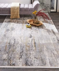 Deals ✔️ Feizy Rugs Weave & Wander Lindstra Gradient Watercolor Rug, Ivory/Gray, 11'6"x14'6" ✔️