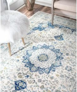 Buy ✨ NuLOOM Traditional Medallion Verona Rug, Blue, 5'x7'5" 🌟 -Cheap Rugs Store f65158ee0e965a9b 2131 w800 h800 b0 p0