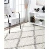 Coupon 🔔 NuLOOM Soft And Plush Diamond Trellis Moroccan Lattice Shag Rug, 9'2"x12' ✨