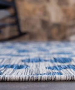 Outlet 🔔 Rug Unique Loom Outdoor Safari Blue Rectangular 9' 0 X 12' 0 🎁 -Cheap Rugs Store fa1117130d094bae 7232 w800 h800 b0 p0