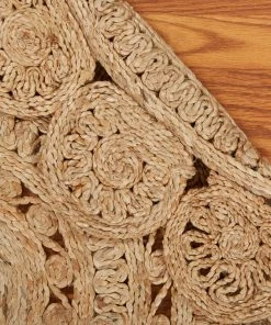 Promo 👏 Area Rugs Sunshine Organic Jute Braided Area Rug, 4' Round ⭐ -Cheap Rugs Store fcc1179c0fb436a5 9109 w800 h800 b0 p0