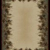 New 🎉 Mayberry Rugs Mount Le Conte Pine Cone Lodge Area Rug, 2'2"x3'3" 🎉